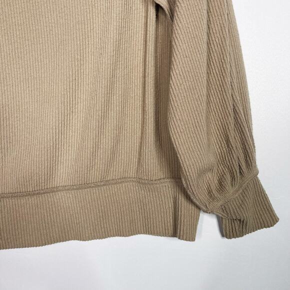 Free People XSmall XS Main Squeeze Hacci Sweater We The Free Ribbed Tan Neutral - Picture 3 of 11